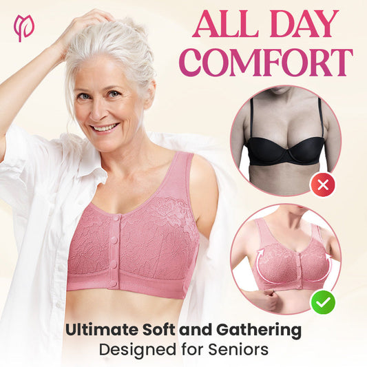 ✨Kjøp 1 få 2 gratis💥Komfortabel, trådløs shaping-BH med knapper foran