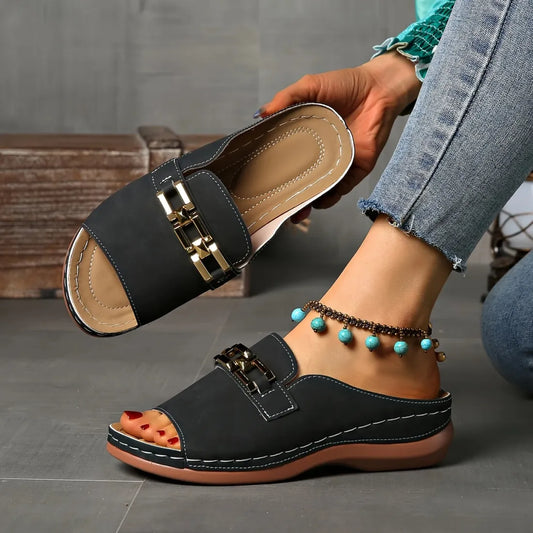 👡✨Orthopediske sandaler med gullspenne