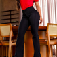 Stretch flare jeans med høy midje
