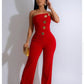 🛍️Sleeveless Jumpsuit med vide ben og pyntede knapper🎉