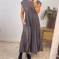 💐🔥2025 Vårsalg -49%OFF💞Elegant enkel plissert ermeløs kjole💞Kjøp 2 gratis levering