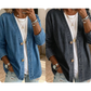 🧥Nyhet – 40 % rabatt!🍊Klassisk denimjakke med knapper foran til damer