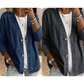 🧥Nyhet – 40 % rabatt!🍊Klassisk denimjakke med knapper foran til damer
