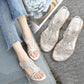 🔥💖 2025 Nytt sommersalg - 49%OFF 💖 Flate sommersandaler for kvinner med rhinestones