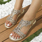 🔥💖 2025 Nytt sommersalg - 49%OFF 💖 Flate sommersandaler for kvinner med rhinestones