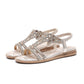 🔥💖 2025 Nytt sommersalg - 49%OFF 💖 Flate sommersandaler for kvinner med rhinestones