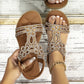 🔥💖 2025 Nytt sommersalg - 49%OFF 💖 Flate sommersandaler for kvinner med rhinestones