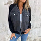 🔥Antisesong-salg - 49 % rabatt🔥Glidelås jakke i denim for dame