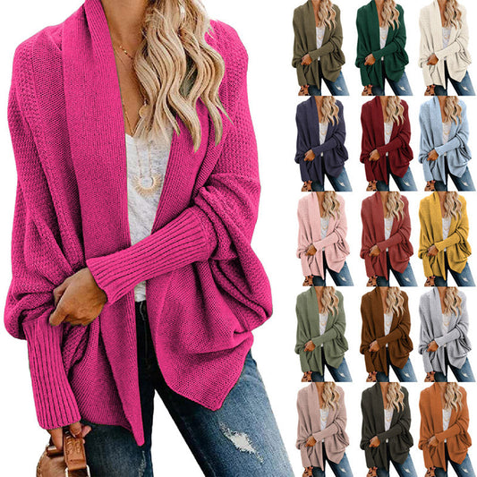 🔥Varmt salg - 49% OFF🔥17 Colours - Luftig strikket cardigan med flaggermusermer