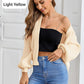 Strikket oversize cardigan i kontrastfarge