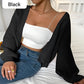 Strikket oversize cardigan i kontrastfarge