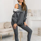 💕💕Løst og behagelig tredelt sett med hettegenser og sweatshirt