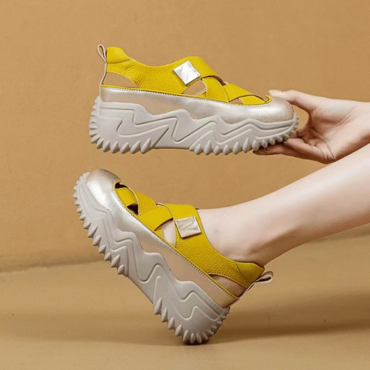 Hule sandaler med tykk såle for kvinner