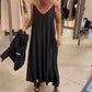 🌸🔥Ensfarget topp med rund hals Camisole Skjørt Todelt sett