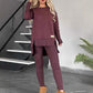🔥Nyttårstilbud - 50 % rabatt🔥Genser med høy spalte og lav nederkant ＆ Bodycon buksesett