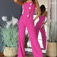 🛍️Sleeveless Jumpsuit med vide ben og pyntede knapper🎉