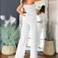 🛍️Sleeveless Jumpsuit med vide ben og pyntede knapper🎉
