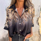 Knappskjorte med leopardmønster for dame