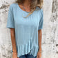Løst sittende T-skjorte med rund hals for kvinner