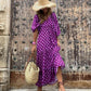 💖SISTE DAG SALG 50% RABATT 💖  Elegant boho maxikjole for kvinner med puffermer👗