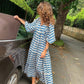 💖SISTE DAG SALG 50% RABATT 💖  Elegant boho maxikjole for kvinner med puffermer👗