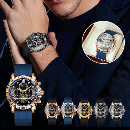 💥 Eksklusivt vanntett, lysende kvartsklokke for menn⌚