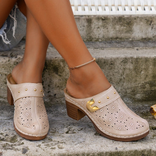 🔥HOT SALE 50% OFF💕Ortopediske tresko med vintage blomsterutskjæring