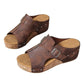 Dammode Peep Toe Wedge Platform Sandaler