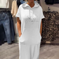 🔥2025 Hot 50%🔥Damekjole med korte ermer og hette