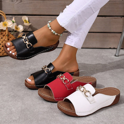 👡✨Orthopediske sandaler med gullspenne