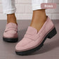 ⏳Fabrikkens siste tilbudsdag – 53 % rabatt 🎁Komfortable dameloafers med tykke hæler og slip-on-design
