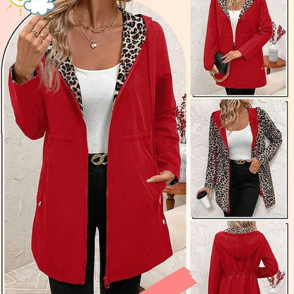 🥻Tidlig høstkampanje – 50 % rabatt🥻Damebukse med dobbel glidelås og hette