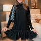 💖SISTE DAGS KAMPANJE - 49 % RABATT 💖 Ribbestrikket turtleneck-genser for kvinner Tulle minikjole