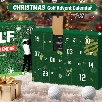 🏆Flash-salg⚡Golf-adventskalender 2025 for menn – 24 dager med golfoverraskelser og julemoro