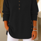 Kvinners Henley-topper i corduroy med knapper