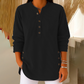 Kvinners Henley-topper i corduroy med knapper