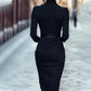 ✨Elegant nyhet!💃Elegant V-hals slim fit kjole for kvinner