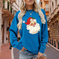 Dameklær Sweatshirt med julenisse-trykk