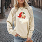 Dameklær Sweatshirt med julenisse-trykk