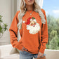 Dameklær Sweatshirt med julenisse-trykk