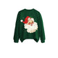 Dameklær Sweatshirt med julenisse-trykk