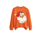 Dameklær Sweatshirt med julenisse-trykk