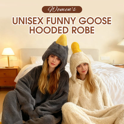 🔥HOT SALE 50 % AVSLAG🥰Unisex Funny Goose Hooded Robe