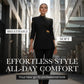Asymmetrisk todelt dress med høy hals