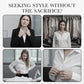 Asymmetrisk todelt dress med høy hals