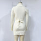 Ribbestrikket bodycon-kjole for kvinner