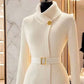 Ribbestrikket bodycon-kjole for kvinner
