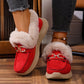 Varme, plysjfôrede loaferslippers med spenne