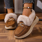 Varme, plysjfôrede loaferslippers med spenne