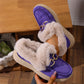 Varme, plysjfôrede loaferslippers med spenne